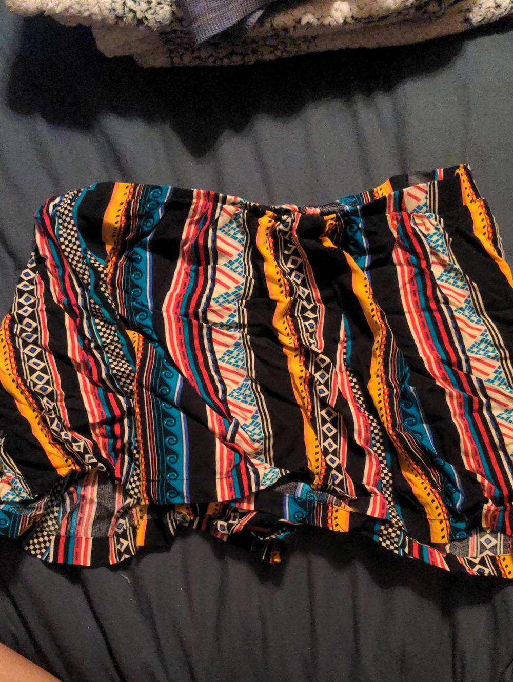 Colorful Aztec Printed Shorts - Multicolor